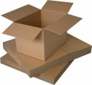 Чотирьохклапанний ящик в розкладеному та зібраному вигляді